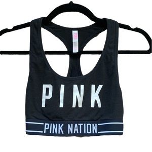 PINK VICTORIA'S SECRET Pink Nation Black Sport Bra